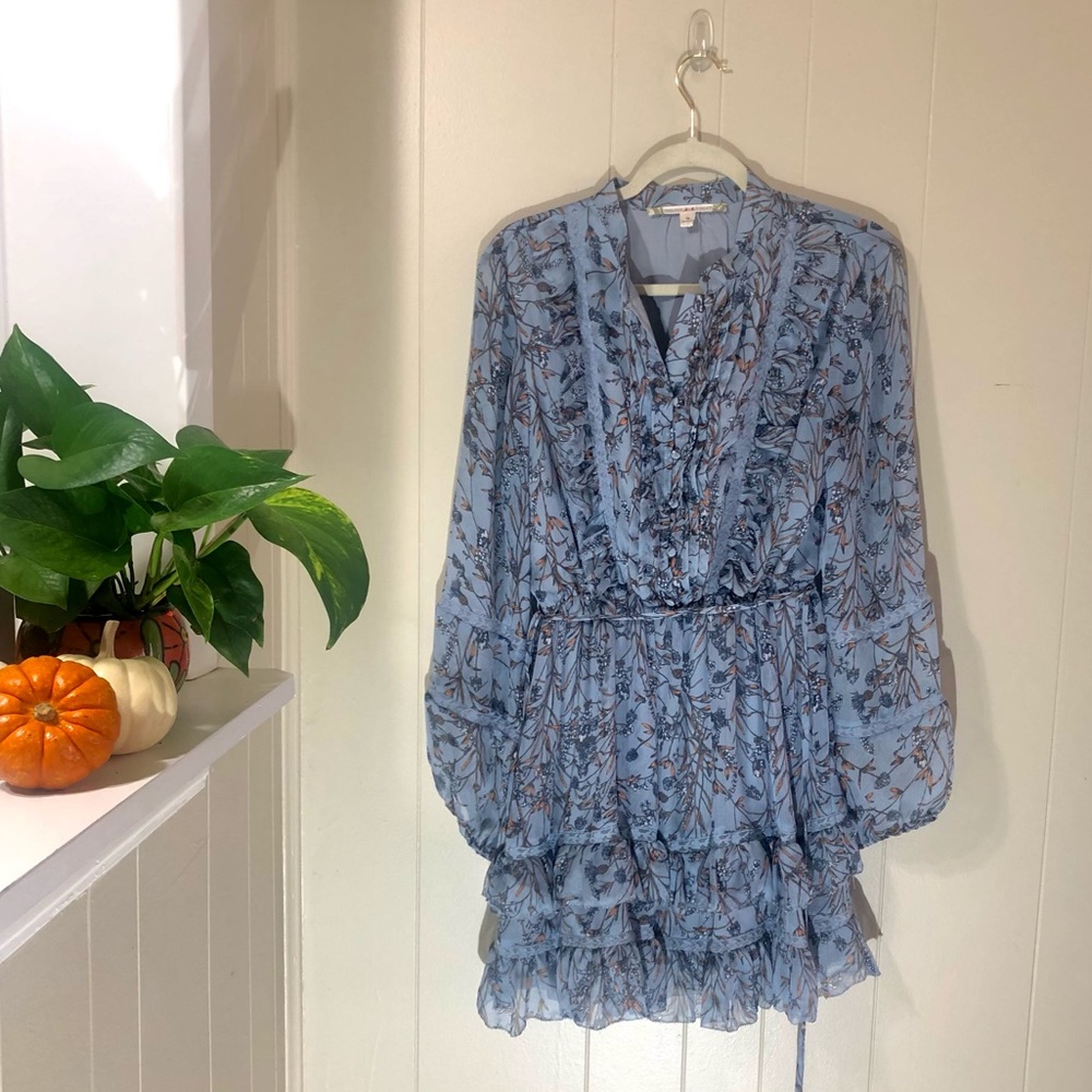 Chelsea & Violet Blue Floral Ruffle Mini Dress - Picture 3 of 5